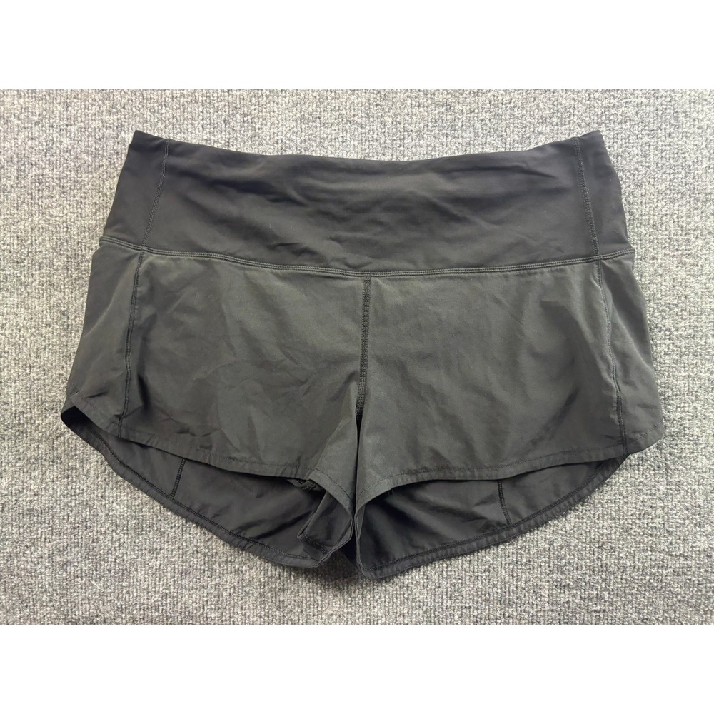 Lululemon Speed Up Shorts Womens Size 10 Black Low Rise Running 2.5 Inseam